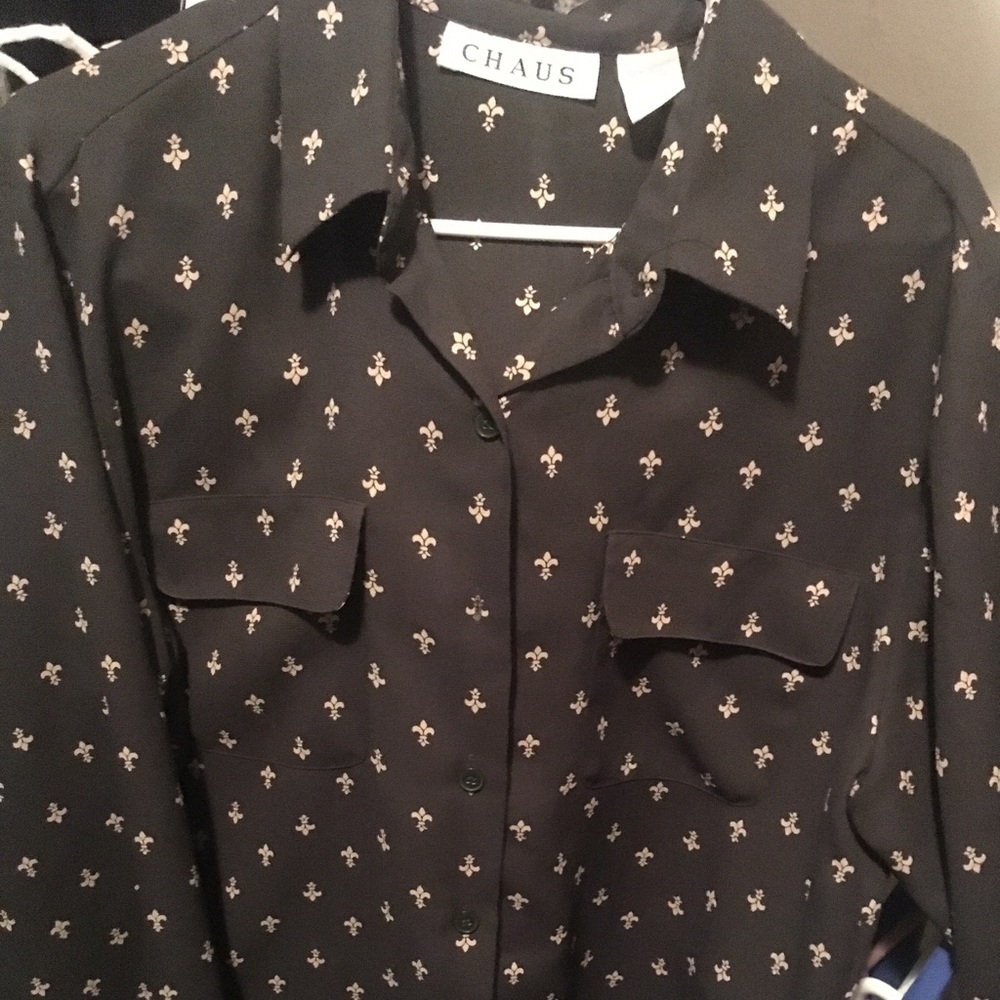 100% polyester button up dress shirt